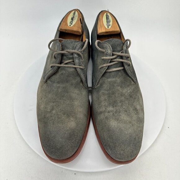 John Varvatos Other - John Varvatos Men Size 7.5 Grey Suede Plain Toe Comfort Derby Dress Shoes
